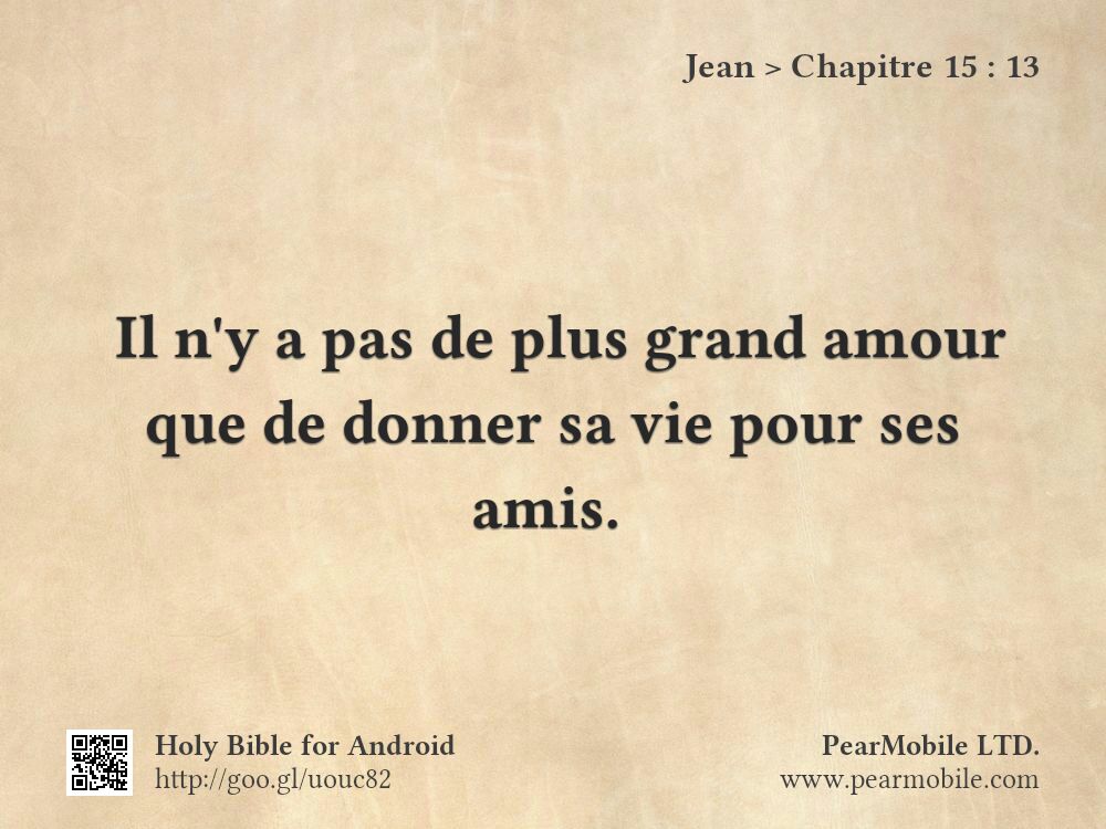 Jean, Chapitre 15:13